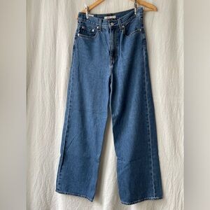 LEVI'S High Loose Wide-Leg Blue Jeans